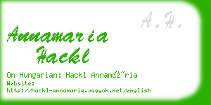 annamaria hackl business card